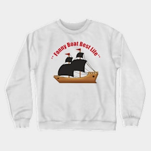 Minimal Boat Design Crewneck Sweatshirt